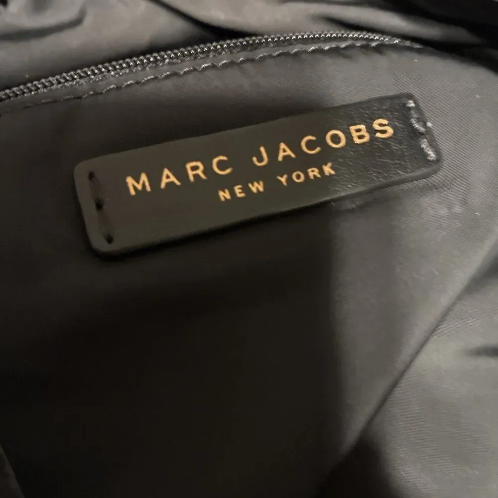 marc jacobs Authentic Solid Black  nylon quilted backpack